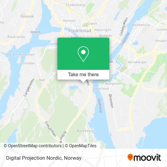 Digital Projection Nordic map