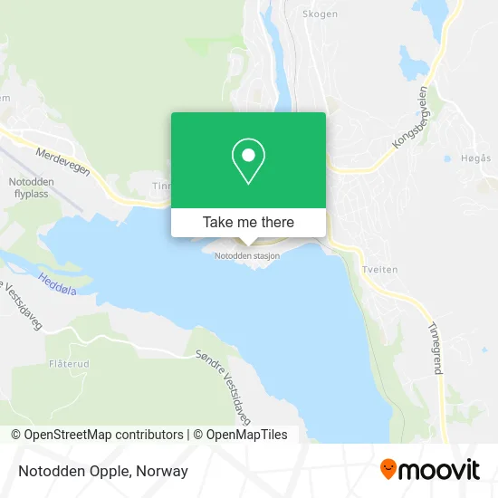 Notodden Opple map