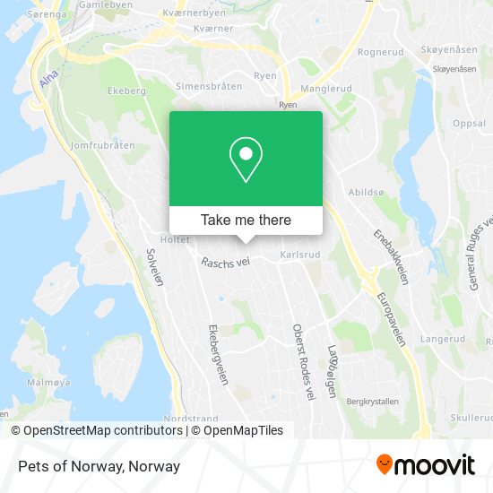 Pets of Norway map