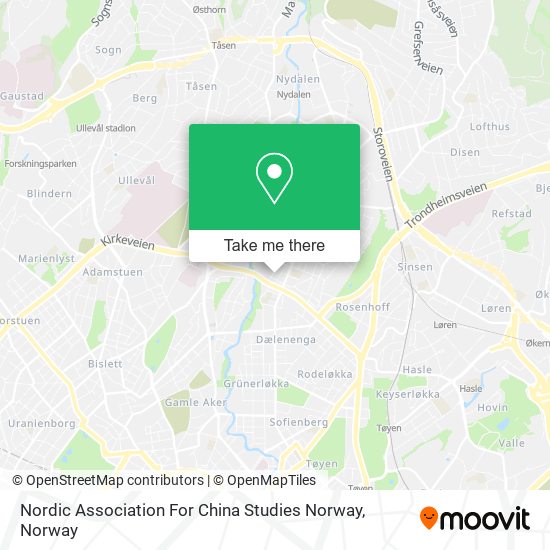 Nordic Association For China Studies Norway map