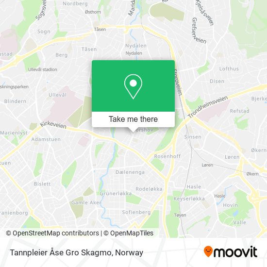 Tannpleier Åse Gro Skagmo map