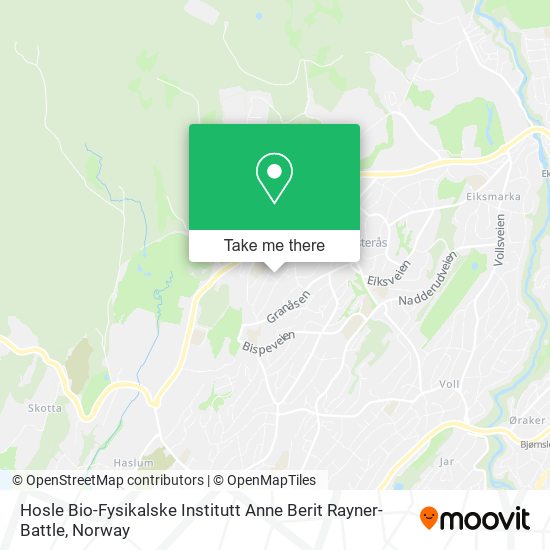 Hosle Bio-Fysikalske Institutt Anne Berit Rayner-Battle map