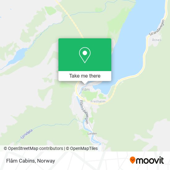 Flåm Cabins map