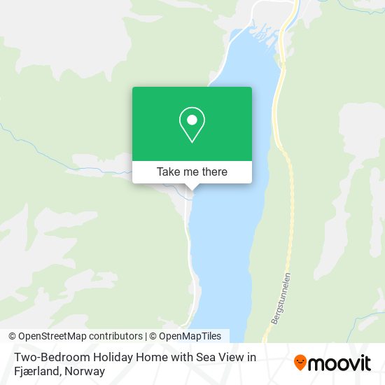 Two-Bedroom Holiday Home with Sea View in Fjærland map