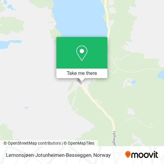 Lemonsjøen-Jotunheimen-Besseggen map