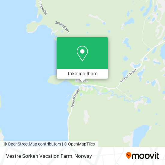 Vestre Sorken Vacation Farm map