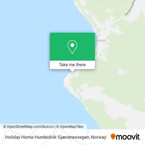 Holiday Home Hundeidvik Gjævenesvegen map