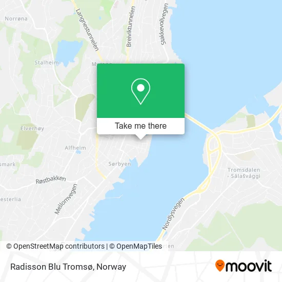 Radisson Blu Tromsø map