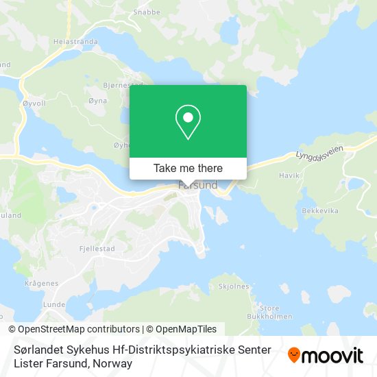 Sørlandet Sykehus Hf-Distriktspsykiatriske Senter Lister Farsund map