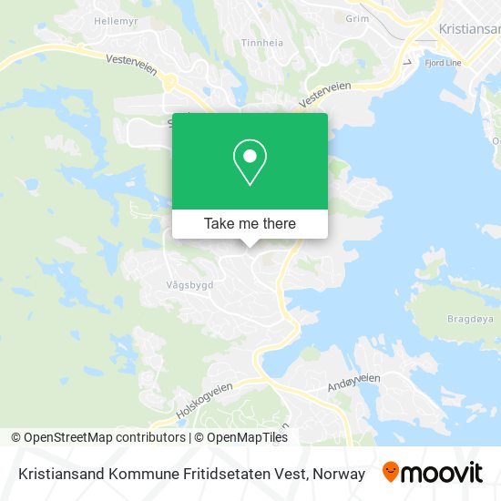 Kristiansand Kommune Fritidsetaten Vest map