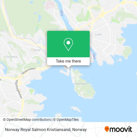 Norway Royal Salmon Kristiansand map