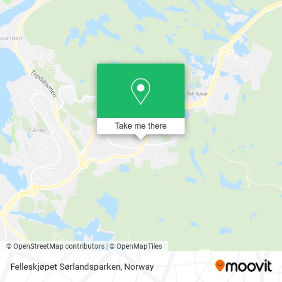Felleskjøpet Sørlandsparken map