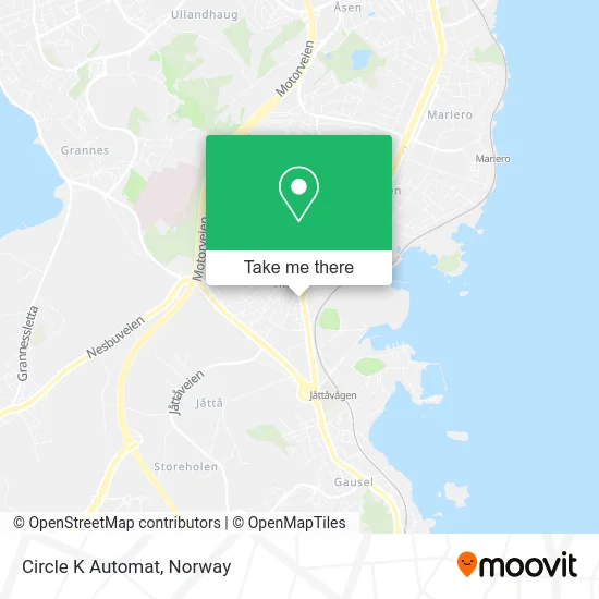 Circle K Automat map