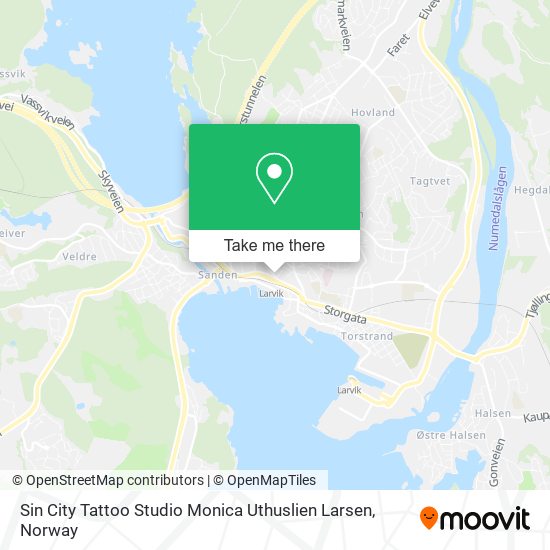 Sin City Tattoo Studio Monica Uthuslien Larsen map
