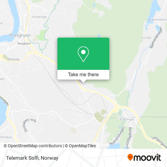 Telemark Solfi map