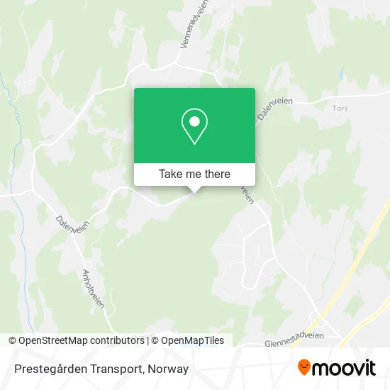 Prestegården Transport map