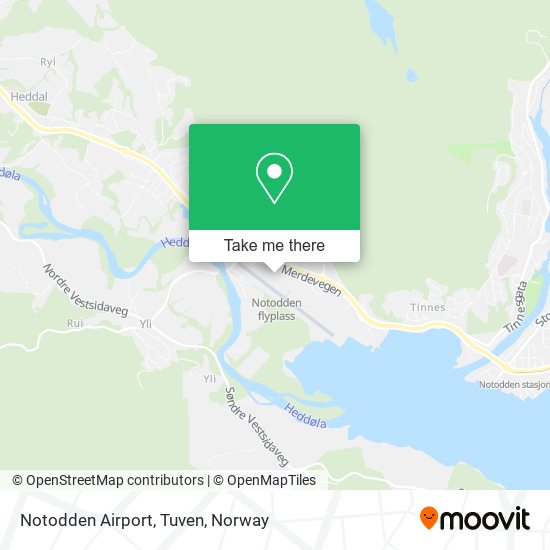 Notodden Airport, Tuven map