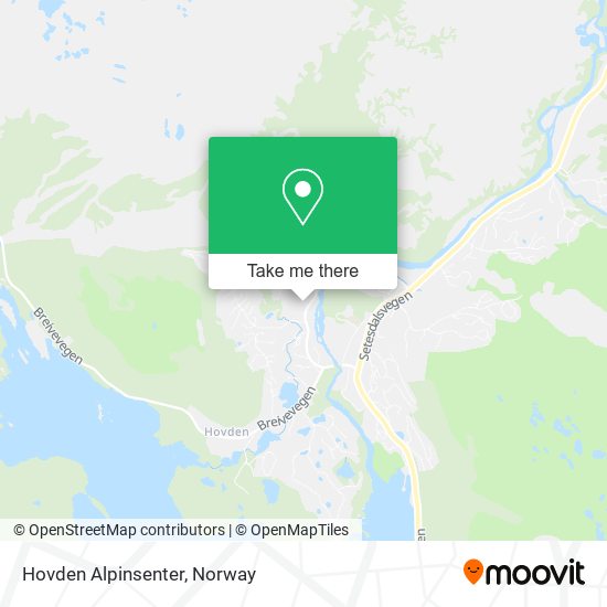 Hovden Alpinsenter map