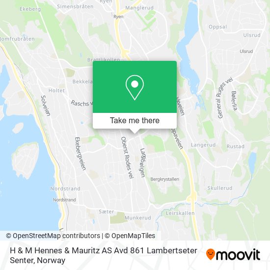 H & M Hennes & Mauritz AS Avd 861 Lambertseter Senter map