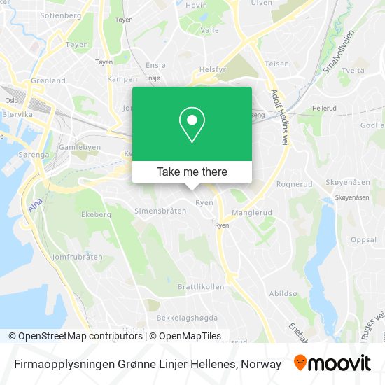 Firmaopplysningen Grønne Linjer Hellenes map