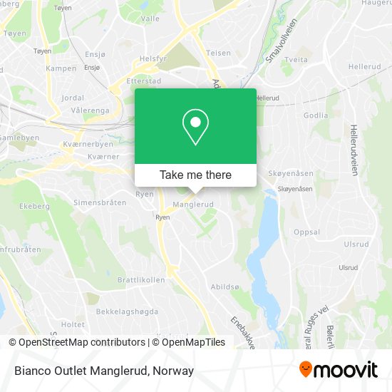 Bianco Outlet Manglerud map