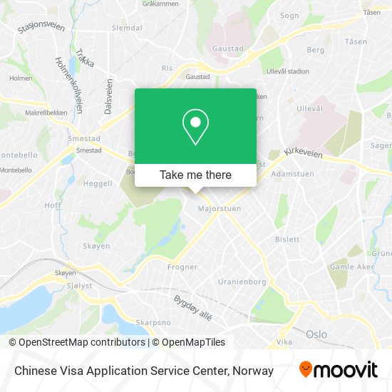 Chinese Visa Application Service Center map