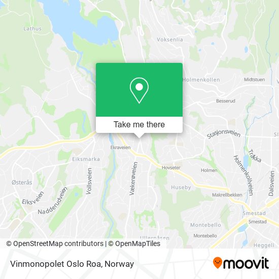 Vinmonopolet Oslo Roa map