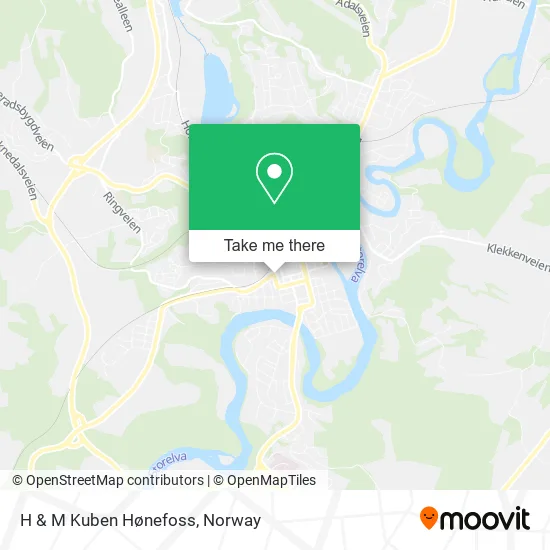 H & M Kuben Hønefoss map