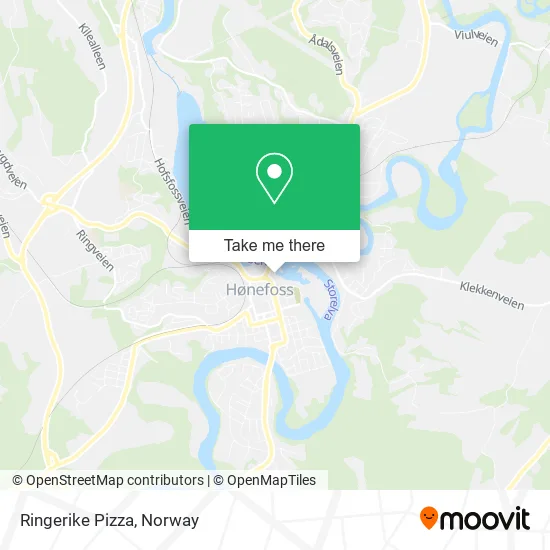 Ringerike Pizza map
