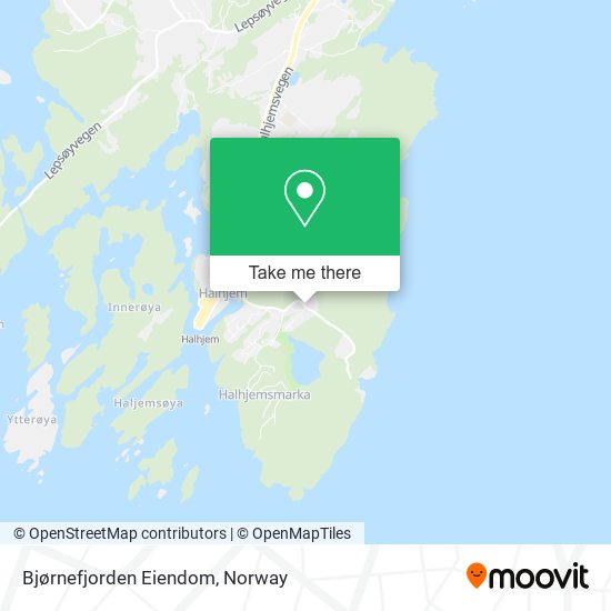 Bjørnefjorden Eiendom map