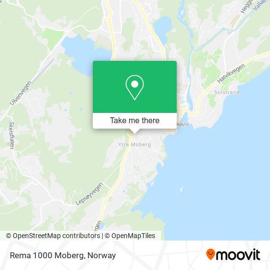 Rema 1000 Moberg map
