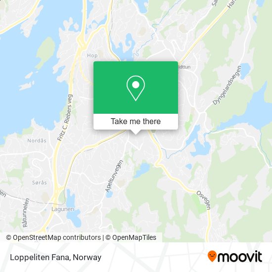 Loppeliten Fana map