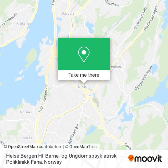 Helse Bergen Hf-Barne- og Ungdomspsykiatrisk Poliklinikk Fana map