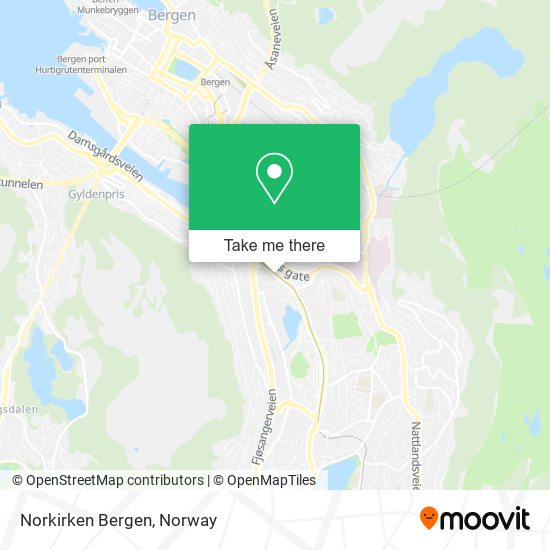 Norkirken Bergen map