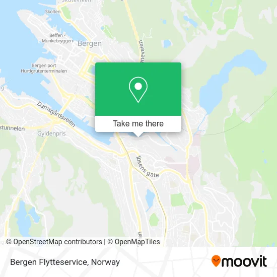 Bergen Flytteservice map