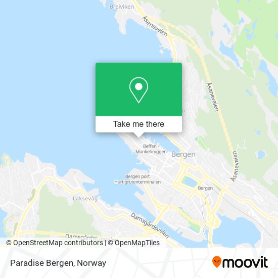 Paradise Bergen map