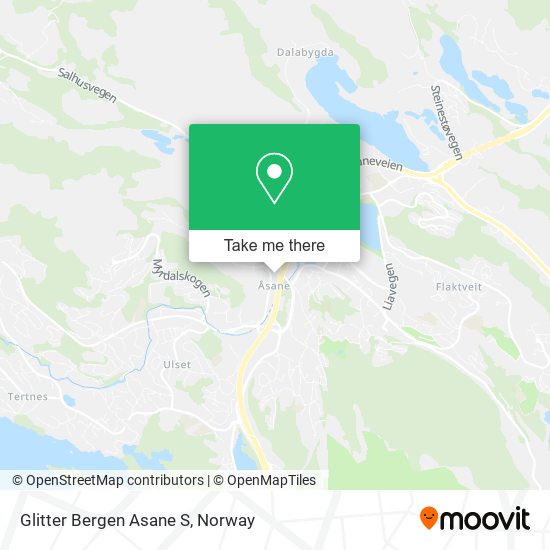 Glitter Bergen Asane S map