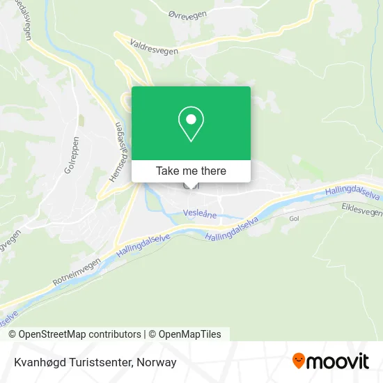 Kvanhøgd Turistsenter map