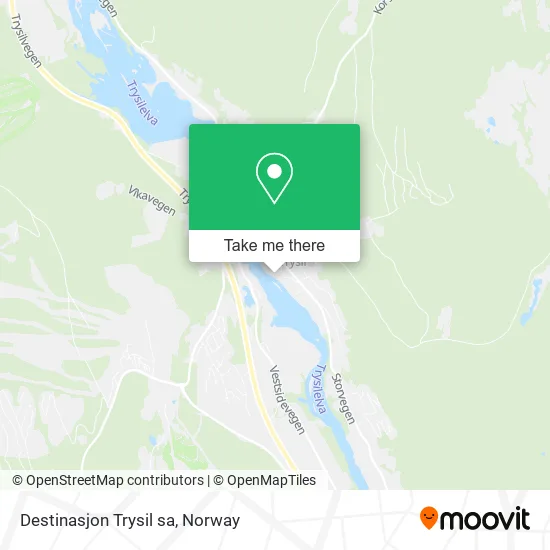 Destinasjon Trysil sa map