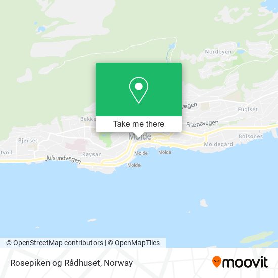 Rosepiken og Rådhuset map