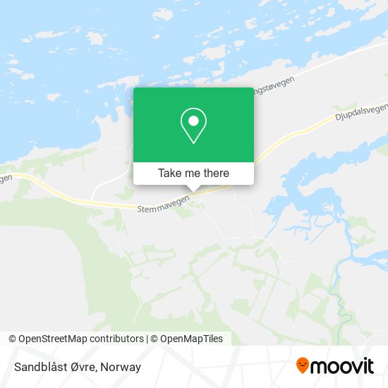 Sandblåst Øvre map