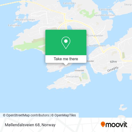 Møllendalsveien 68 map