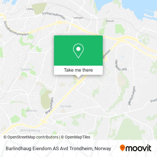 Barlindhaug Eiendom AS Avd Trondheim map