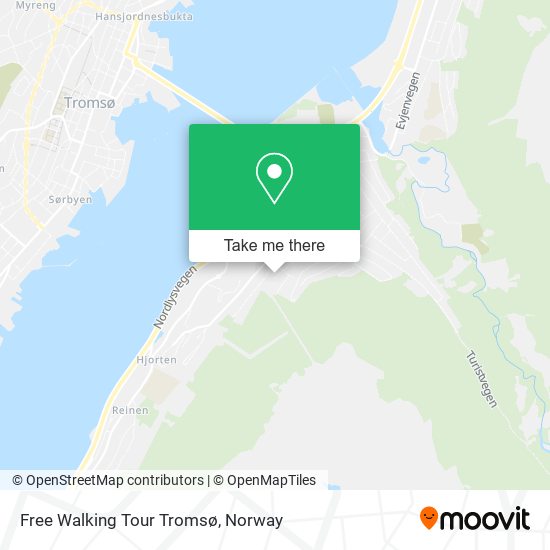 Free Walking Tour Tromsø map