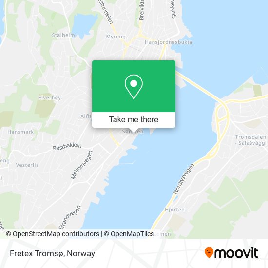 Fretex Tromsø map