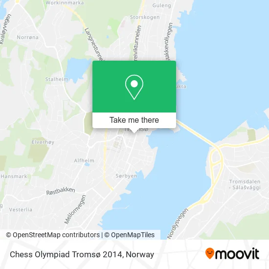 Chess Olympiad Tromsø 2014 map