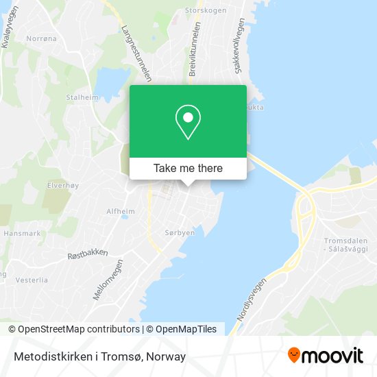 Metodistkirken i Tromsø map