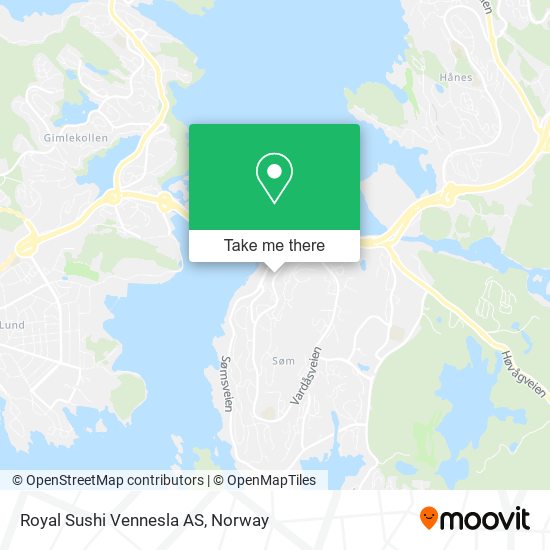 Royal Sushi Vennesla AS map