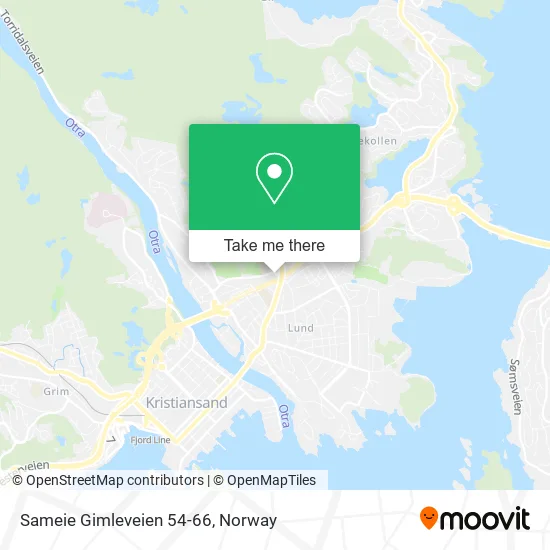 Sameie Gimleveien 54-66 map