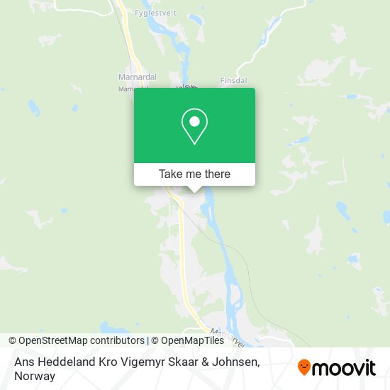 Ans Heddeland Kro Vigemyr Skaar & Johnsen map